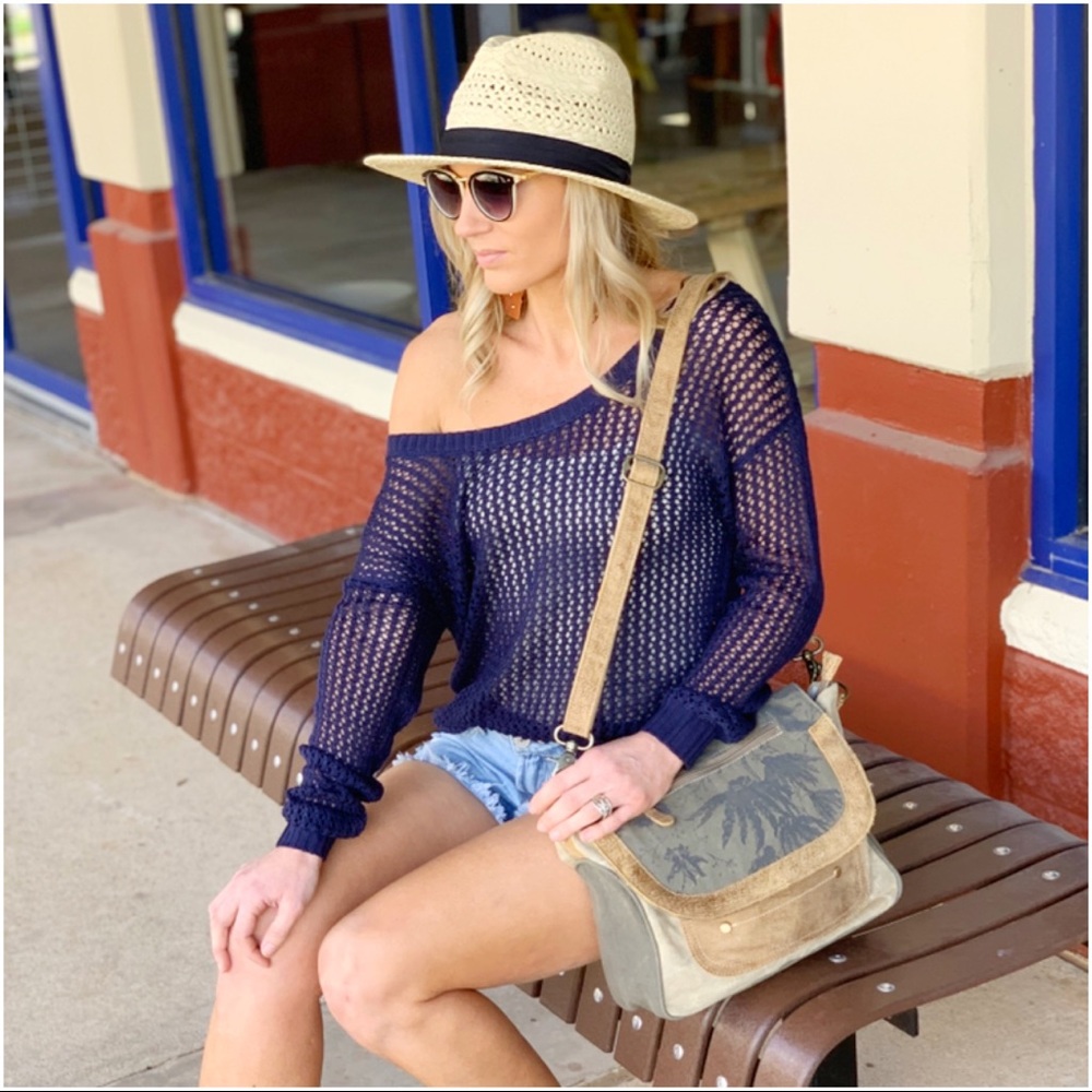 ✨LAST ONE✨Navy Open Knit Spring Sweater - Picture 6 of 6